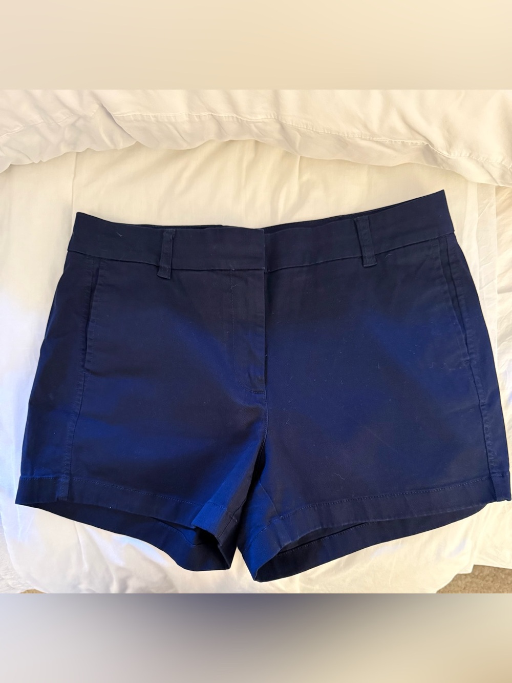 J. Crew Navy Cotton Chino Shorts Size 8